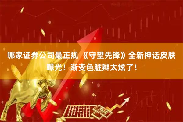 哪家证券公司最正规 《守望先锋》全新神话皮肤曝光！渐变色脏辫太炫了！